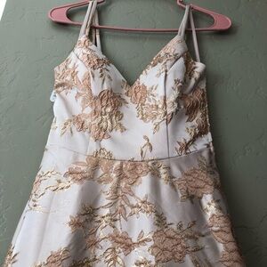 Elegant Floral Embroidered Prom Dress